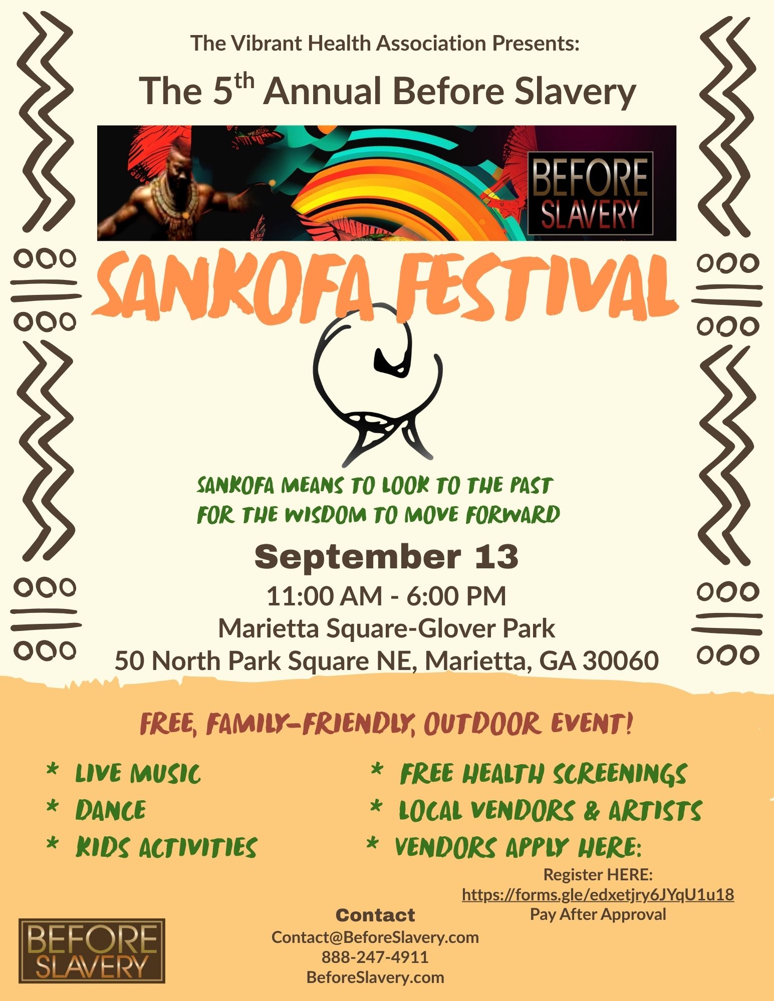Sankofa Community Celebration Festival Flyer - September 13th